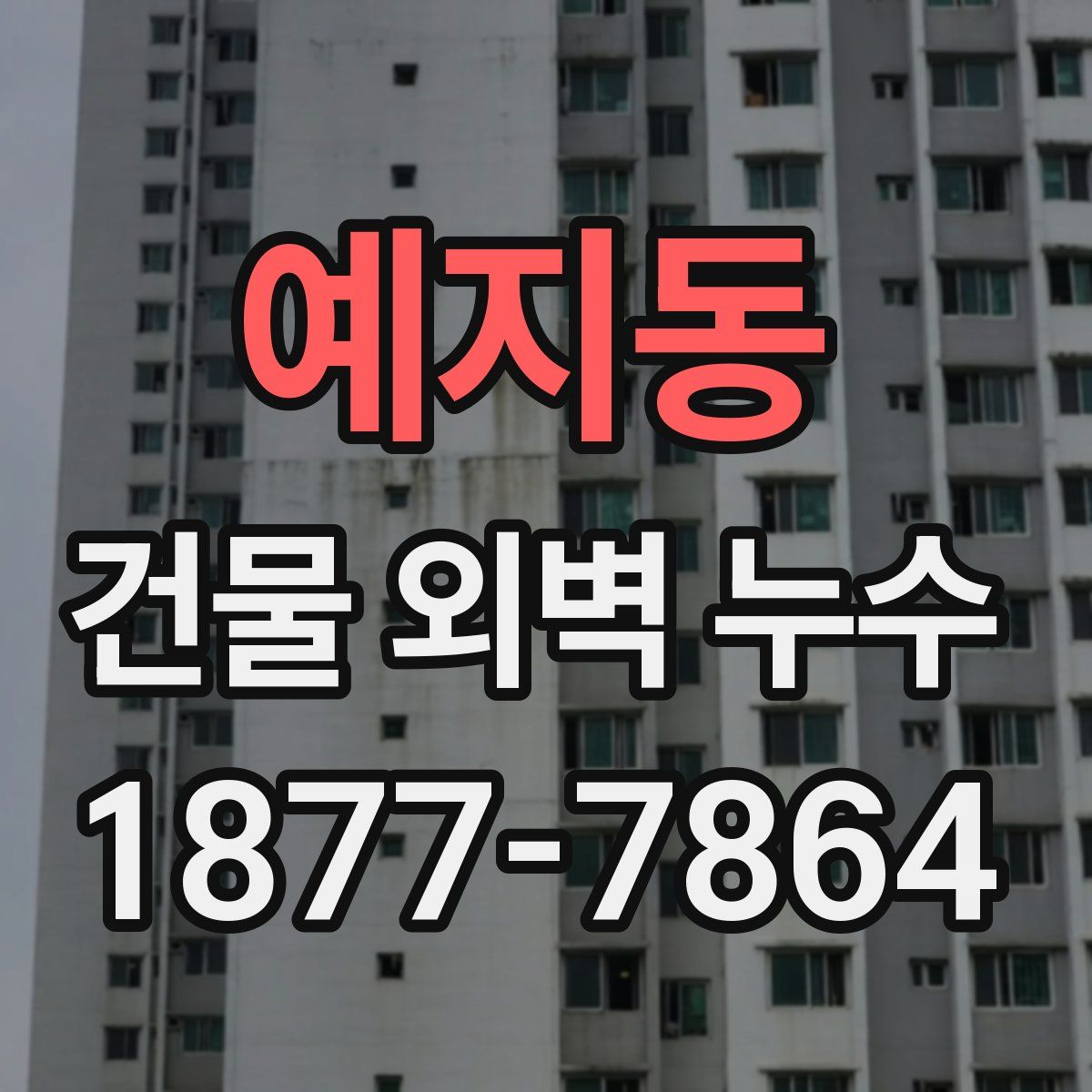 예지동 건물 외벽 누수