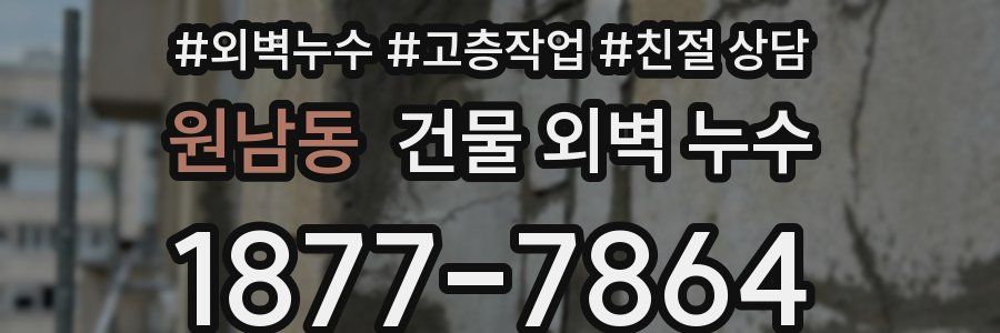 원남동 건물 외벽 누수