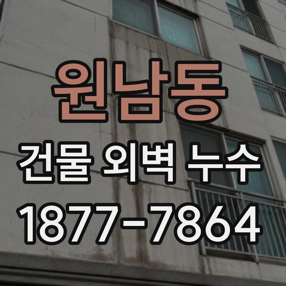 원남동 건물 외벽 누수