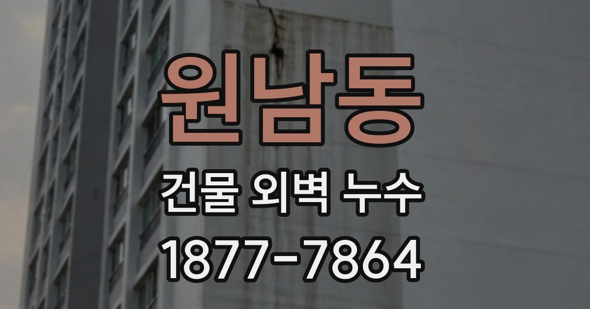 원남동 건물 외벽 누수