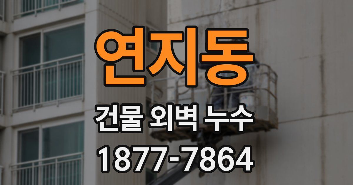 연지동 건물 외벽 누수
