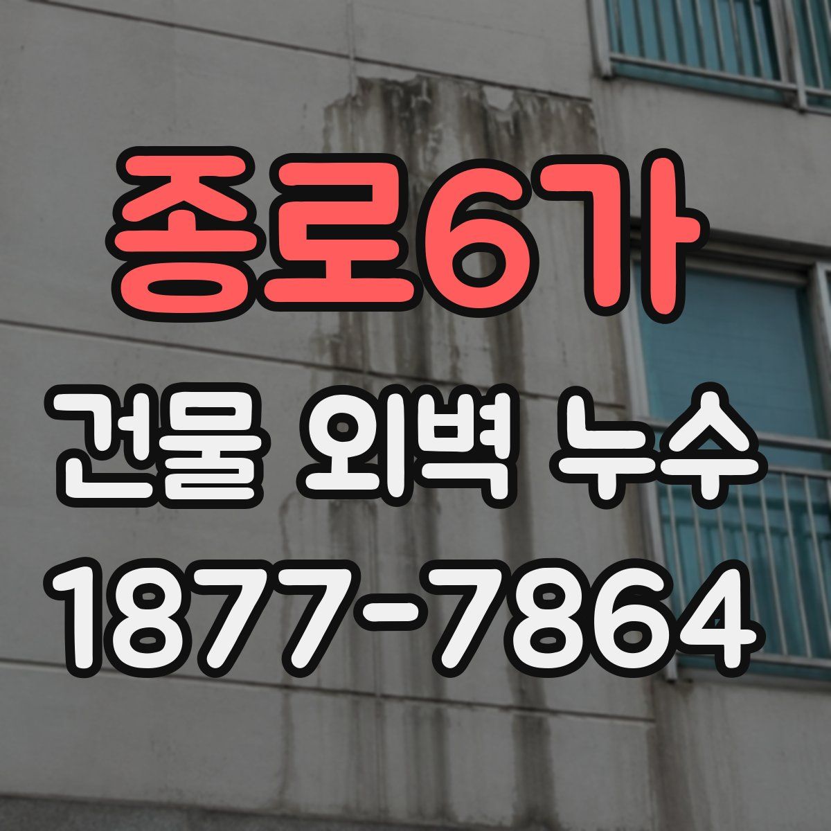 종로6가 건물 외벽 누수