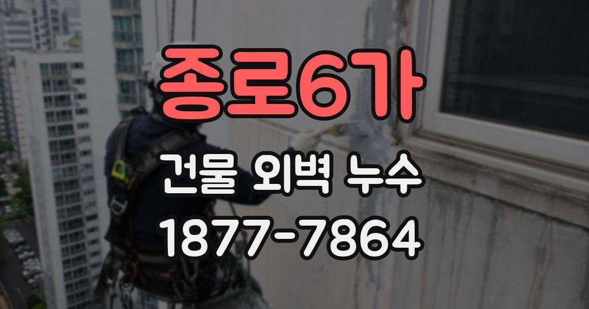 종로6가 건물 외벽 누수