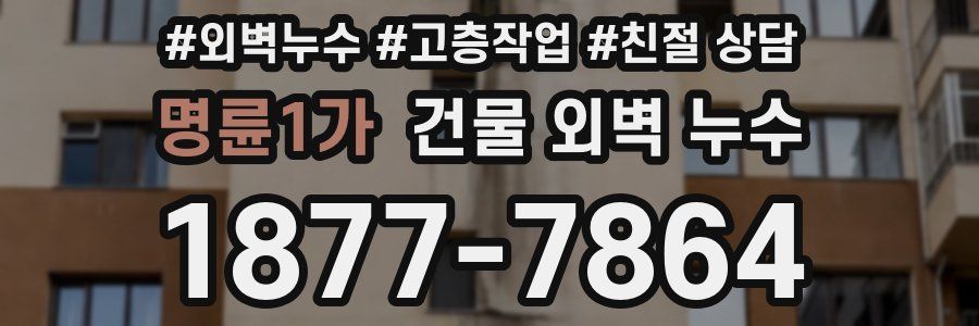 명륜1가 건물 외벽 누수