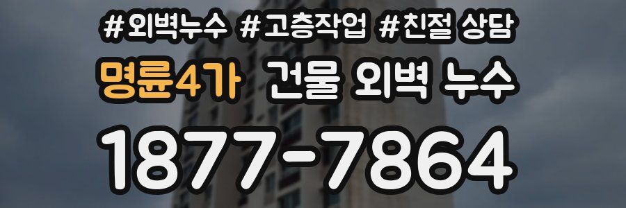 명륜4가 건물 외벽 누수