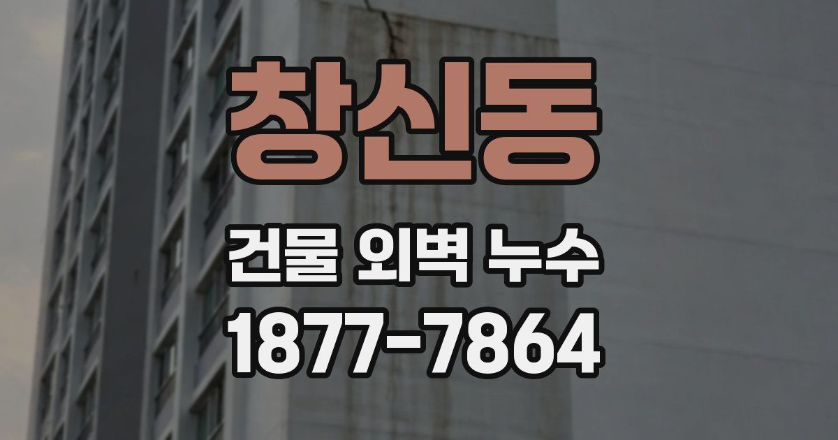 창신동 건물 외벽 누수