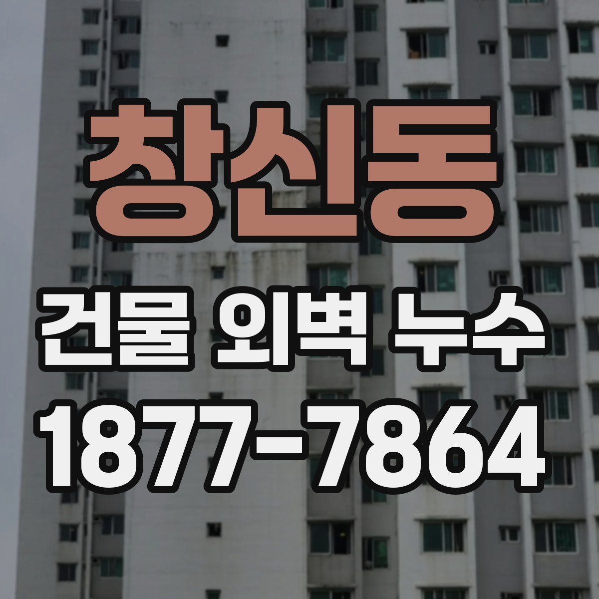 창신동 건물 외벽 누수