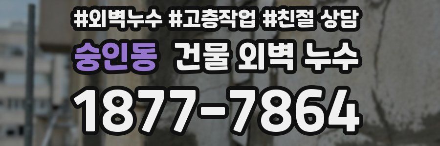숭인동 건물 외벽 누수