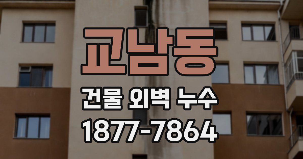 교남동 건물 외벽 누수