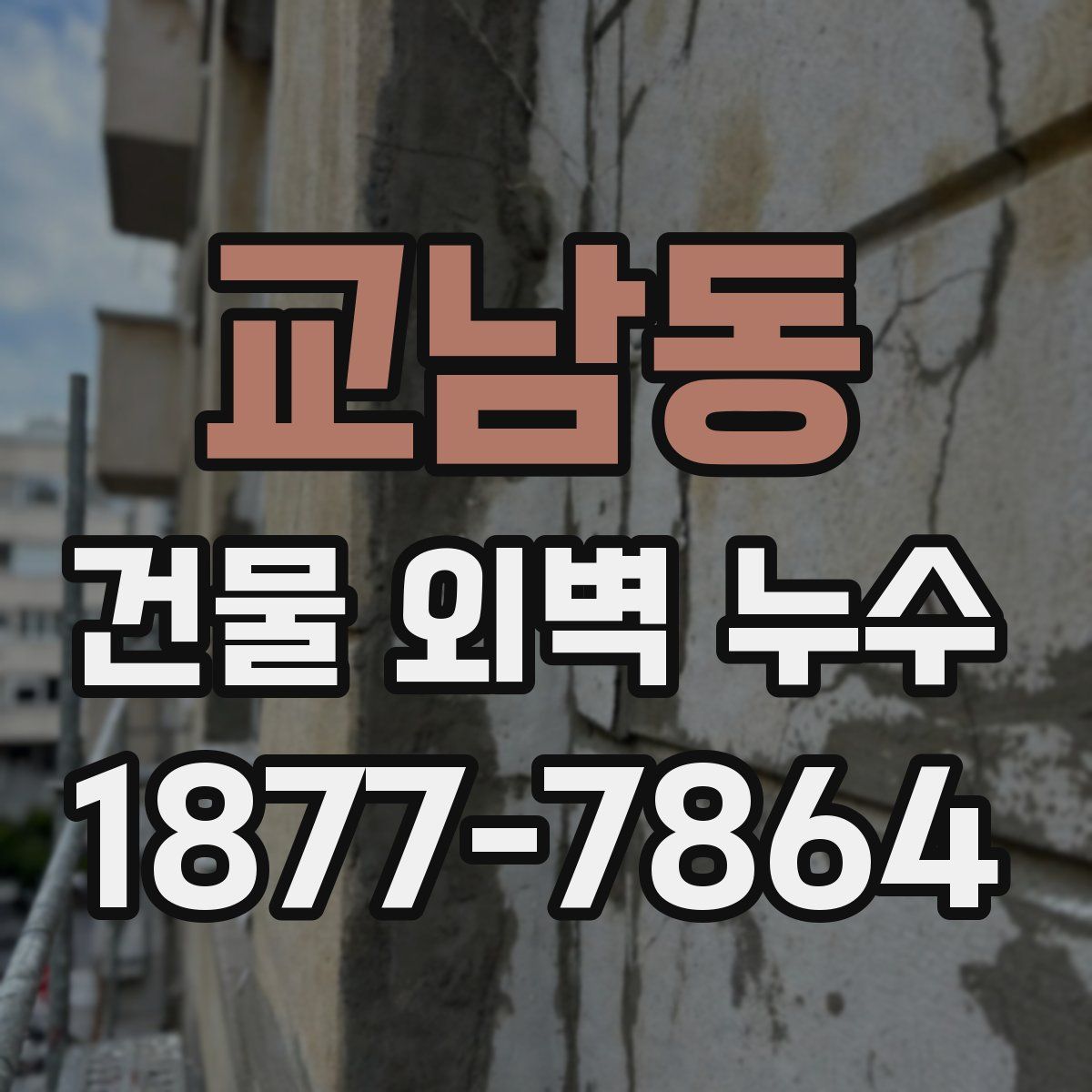 교남동 건물 외벽 누수