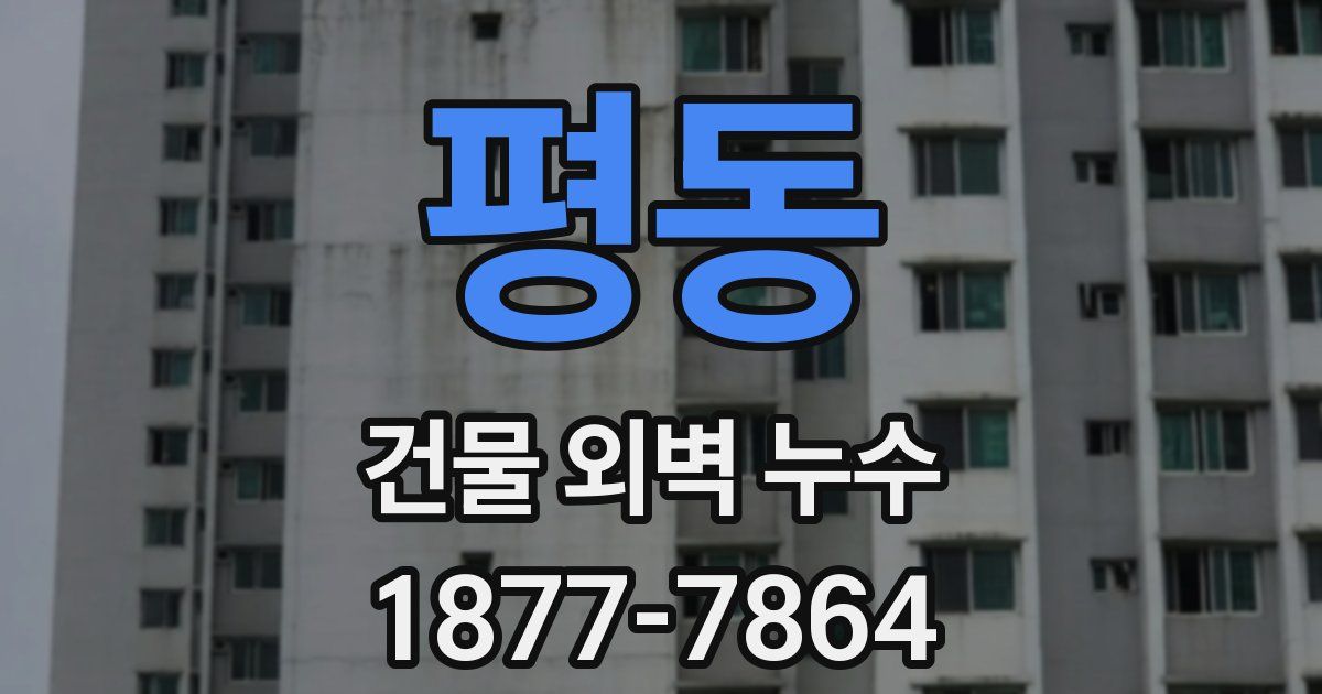 평동 건물 외벽 누수