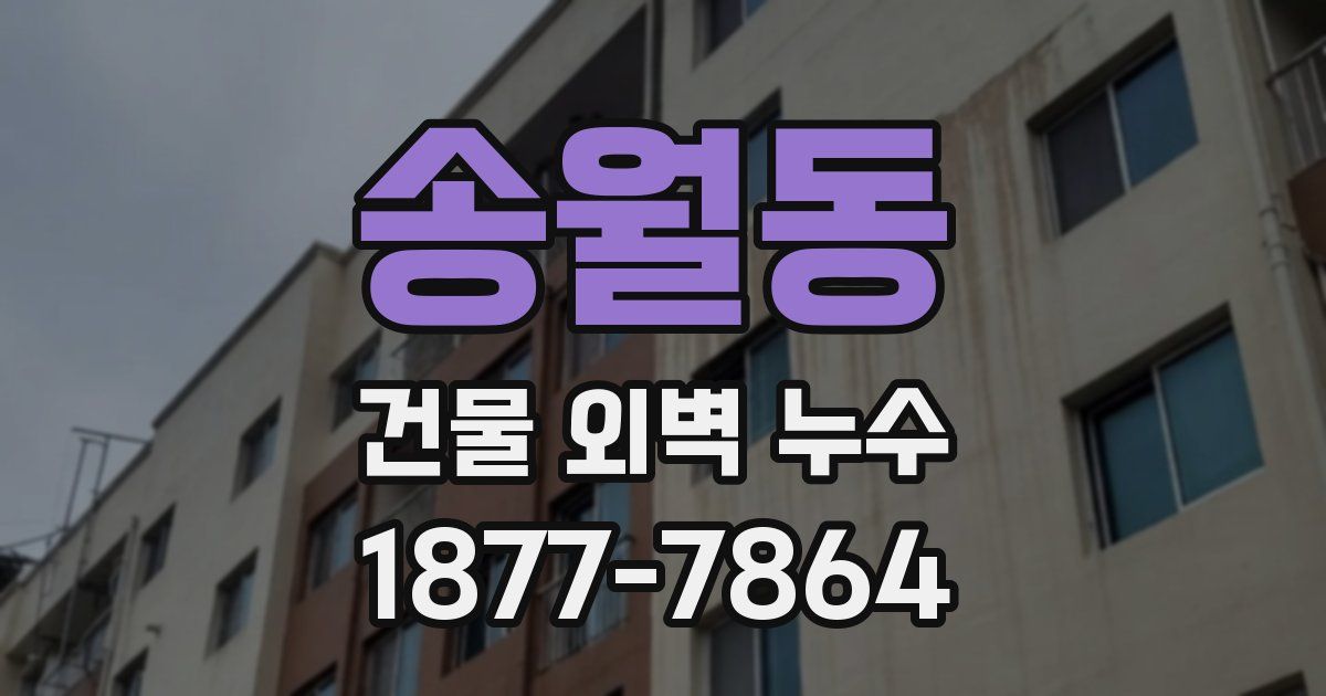 송월동 건물 외벽 누수