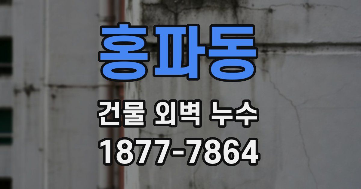 홍파동 건물 외벽 누수