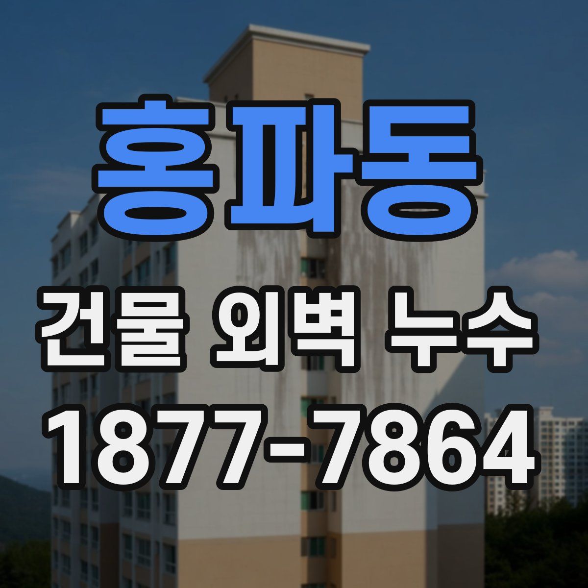 홍파동 건물 외벽 누수