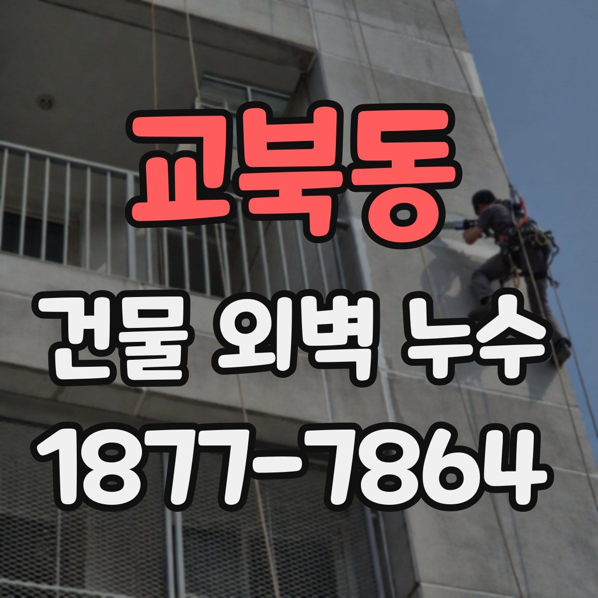 교북동 건물 외벽 누수