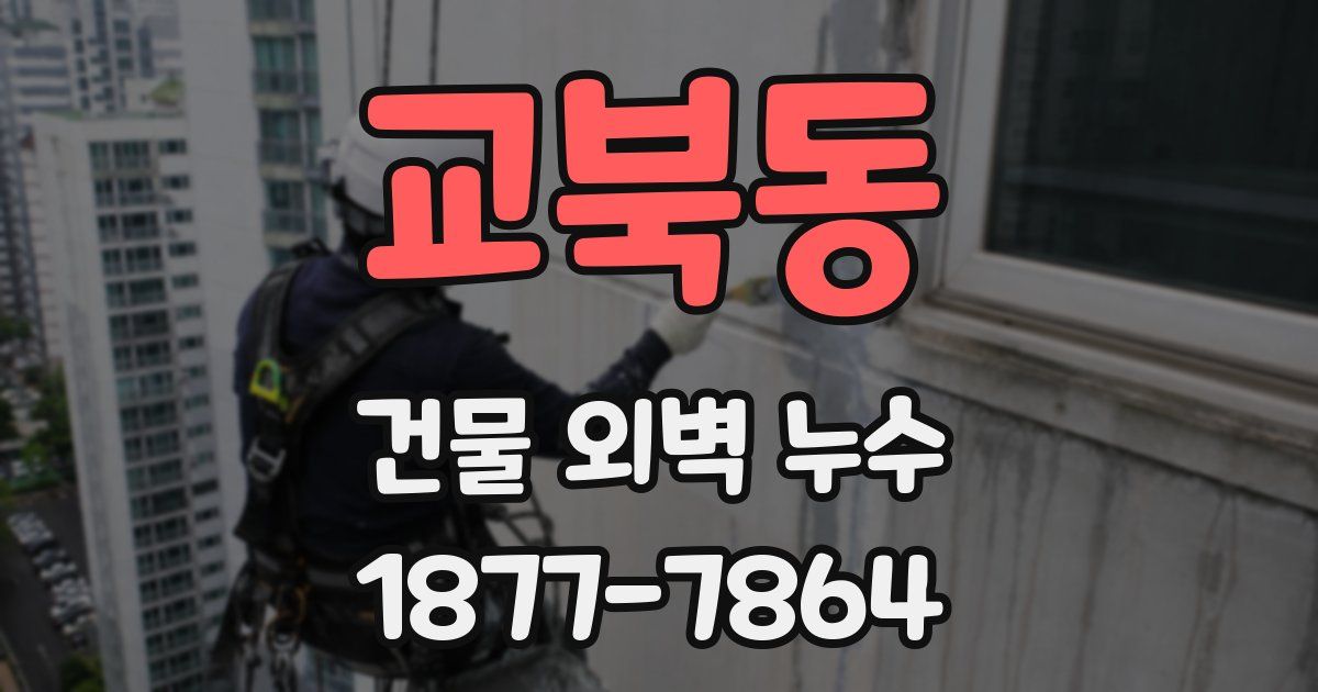 교북동 건물 외벽 누수