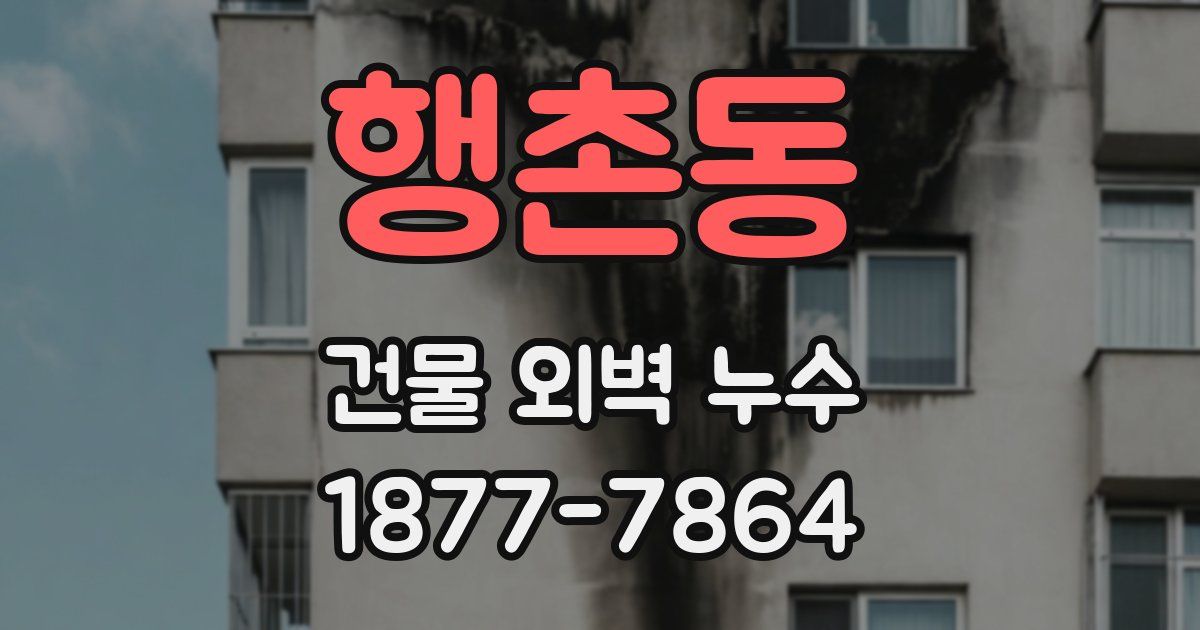 행촌동 건물 외벽 누수
