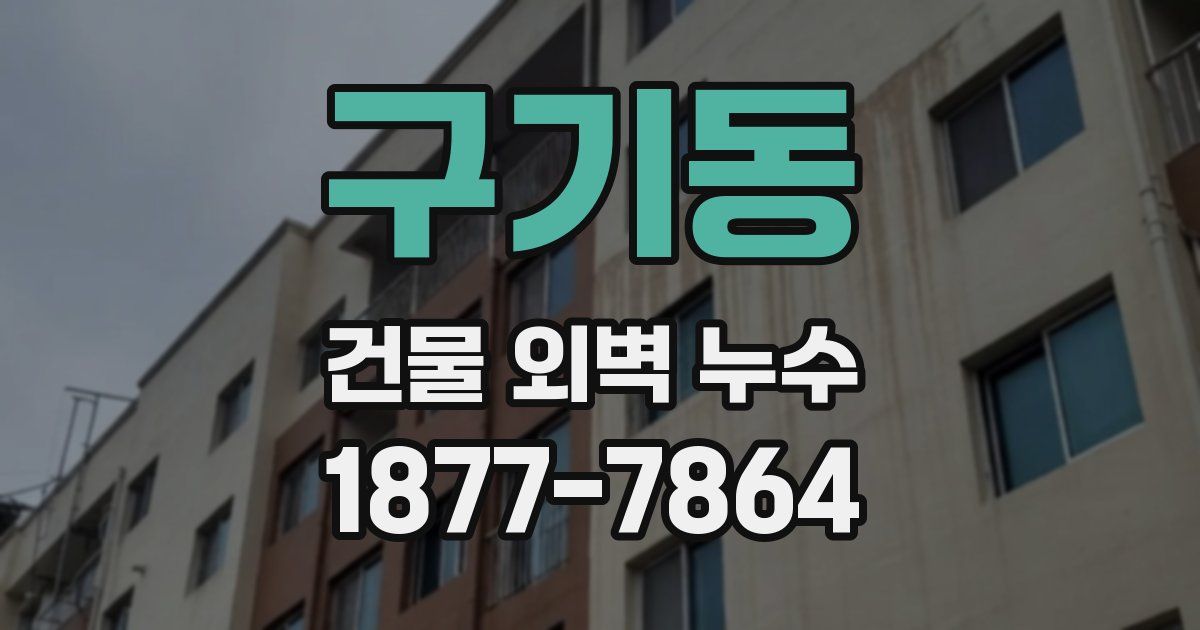 구기동 건물 외벽 누수
