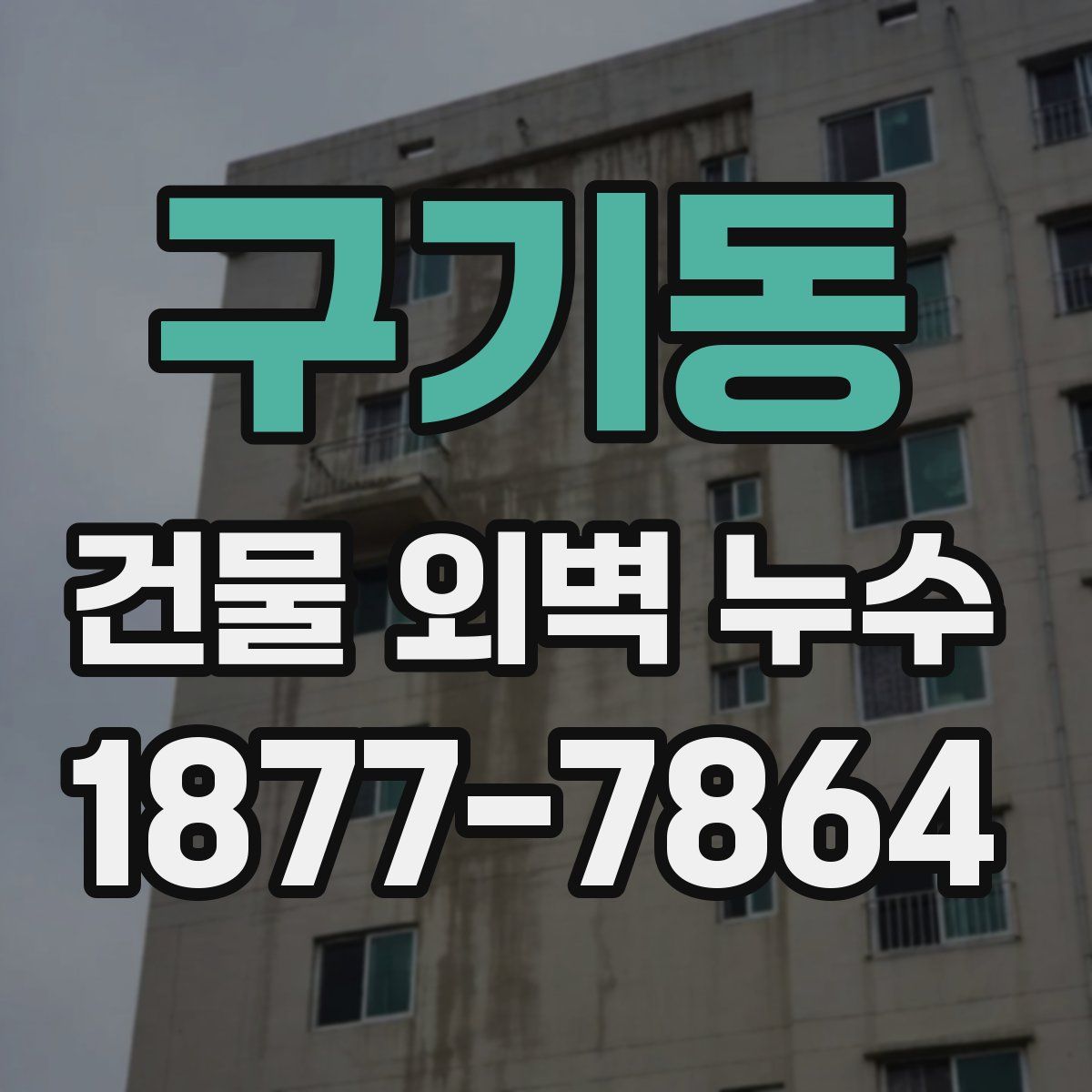 구기동 건물 외벽 누수