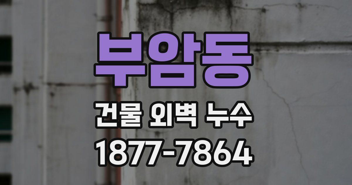 부암동 건물 외벽 누수