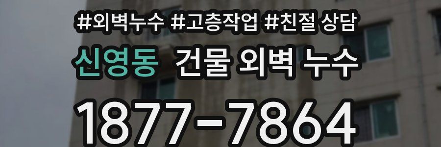 신영동 건물 외벽 누수