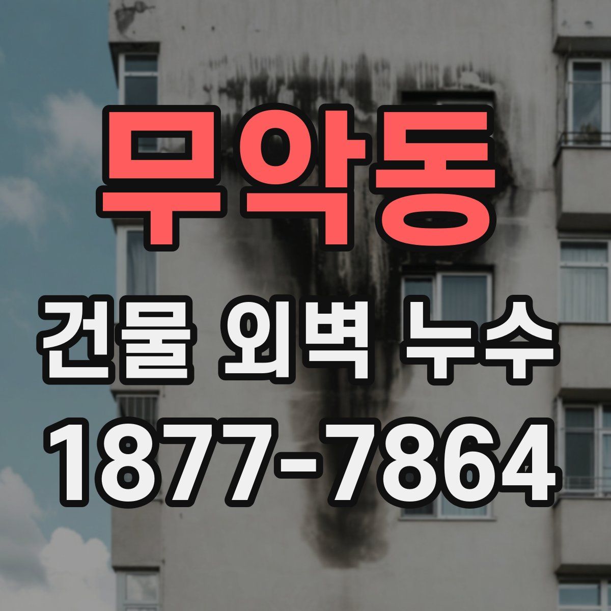 무악동 건물 외벽 누수