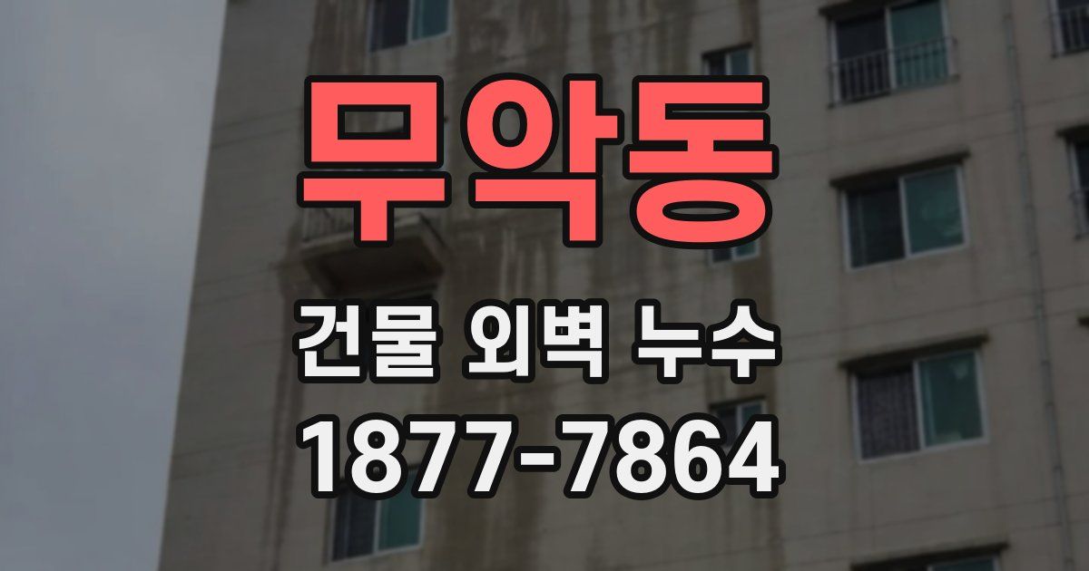 무악동 건물 외벽 누수