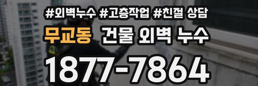 무교동 건물 외벽 누수