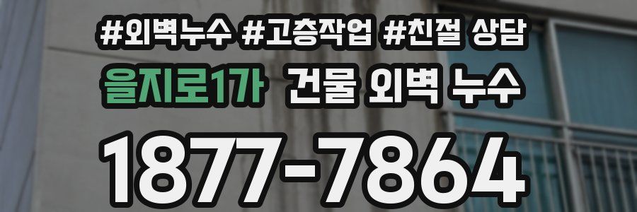 을지로1가 건물 외벽 누수