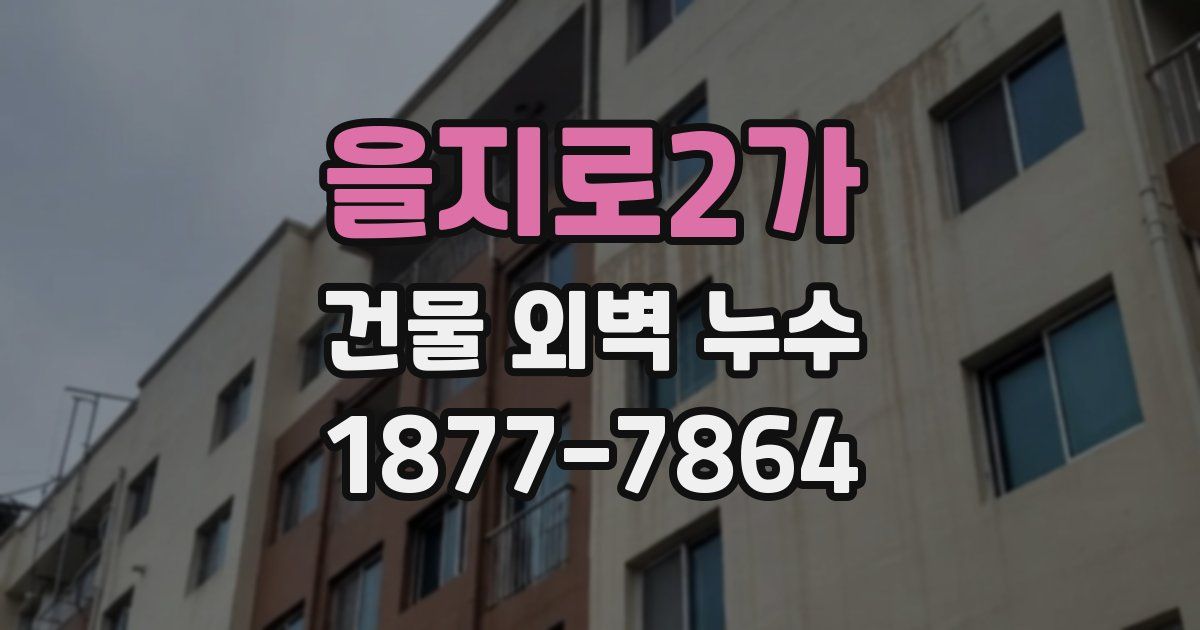 을지로2가 건물 외벽 누수