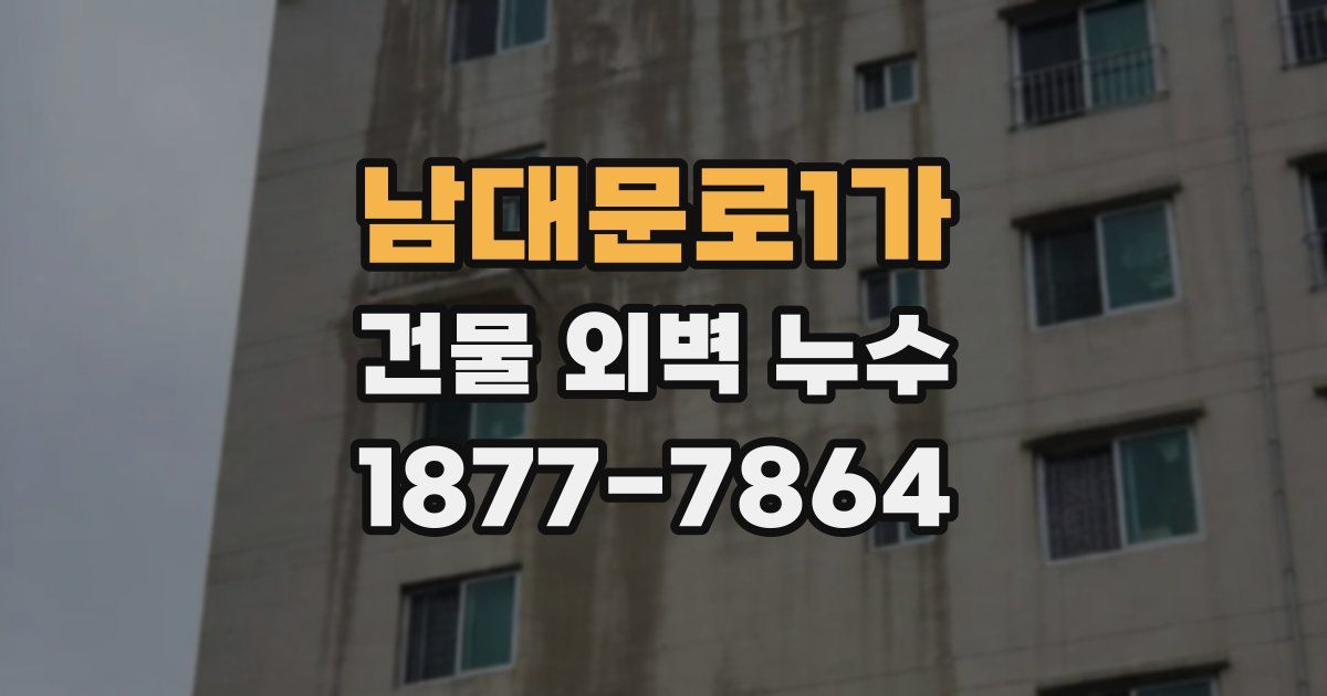 남대문로1가 건물 외벽 누수