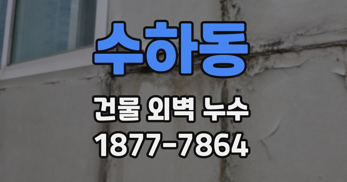 수하동 건물 외벽 누수
