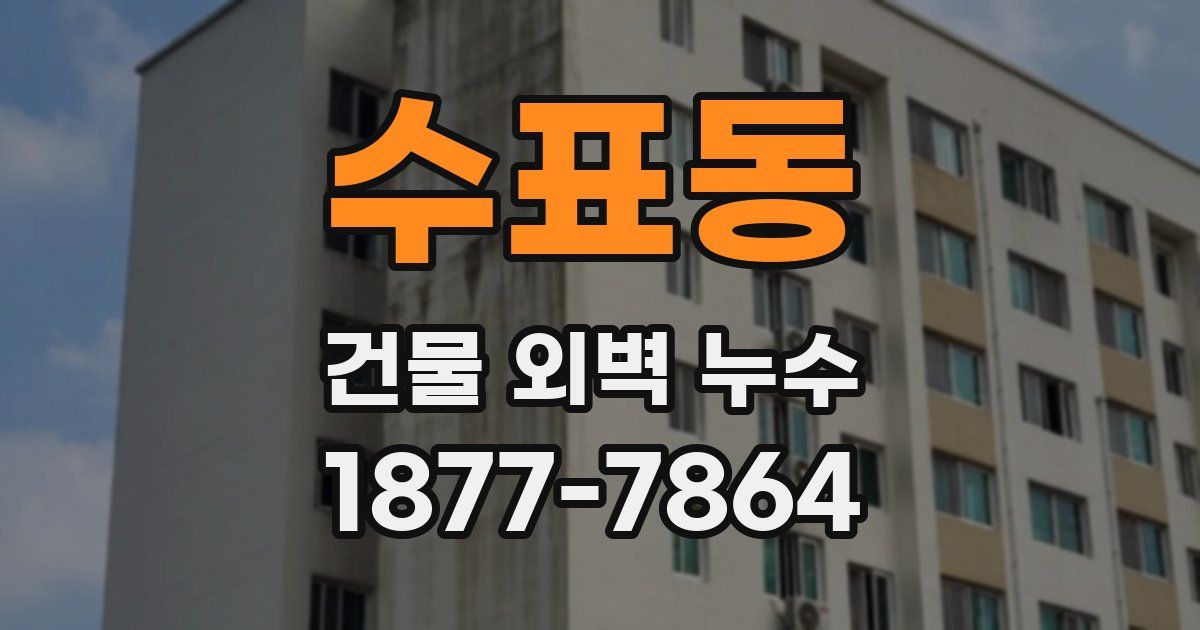 수표동 건물 외벽 누수