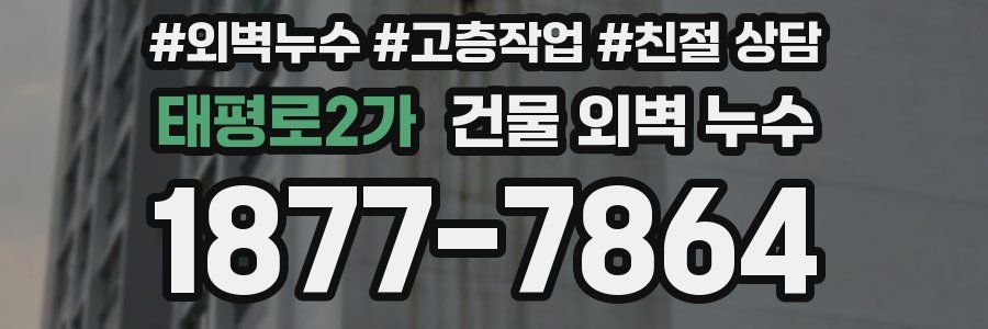 태평로2가 건물 외벽 누수