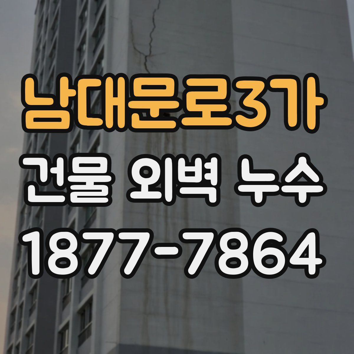 남대문로3가 건물 외벽 누수