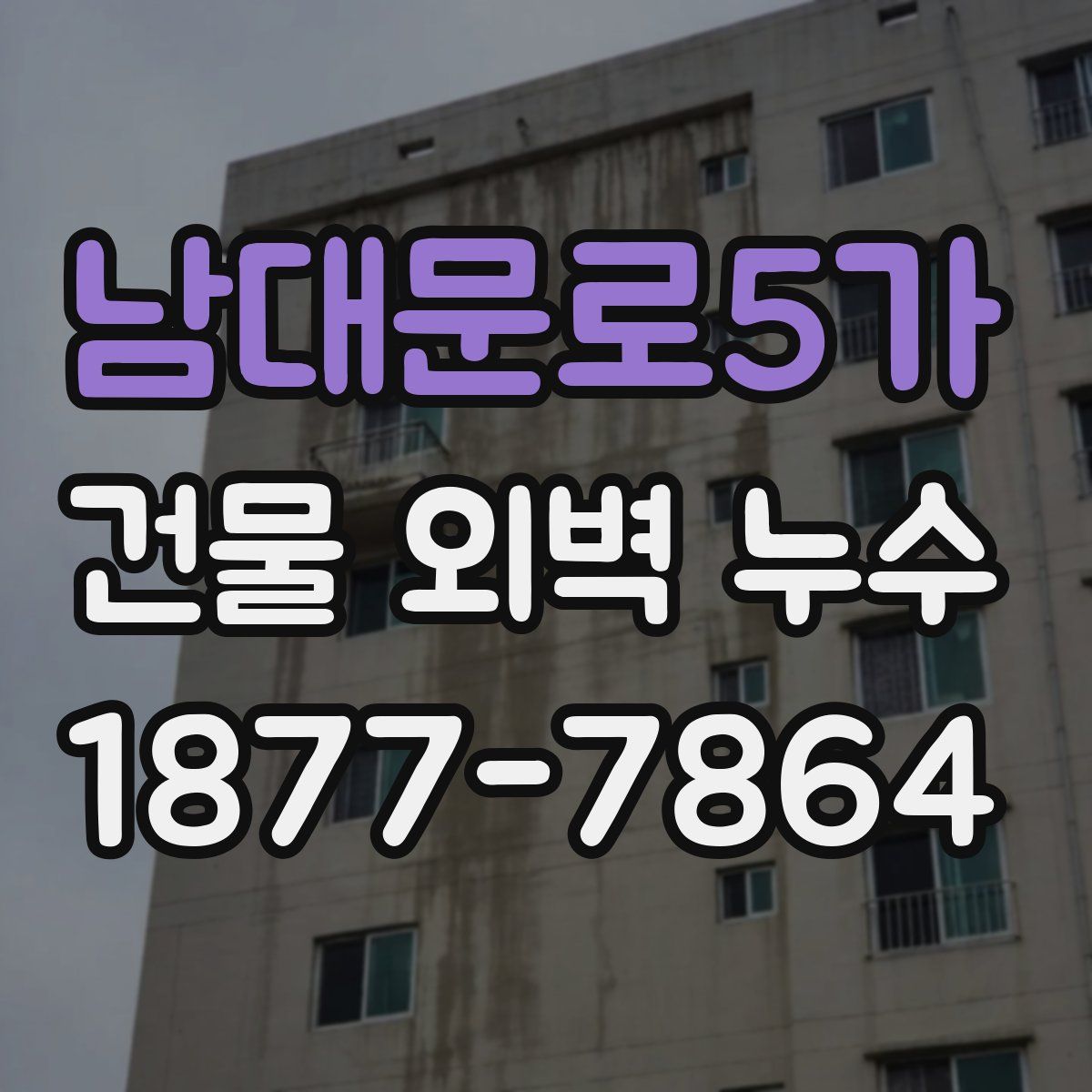 남대문로5가 건물 외벽 누수