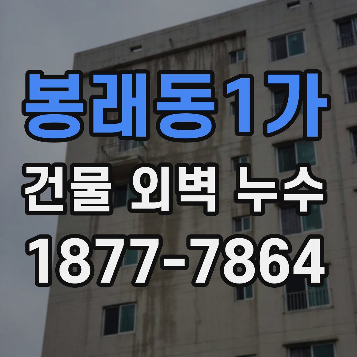 봉래동1가 건물 외벽 누수