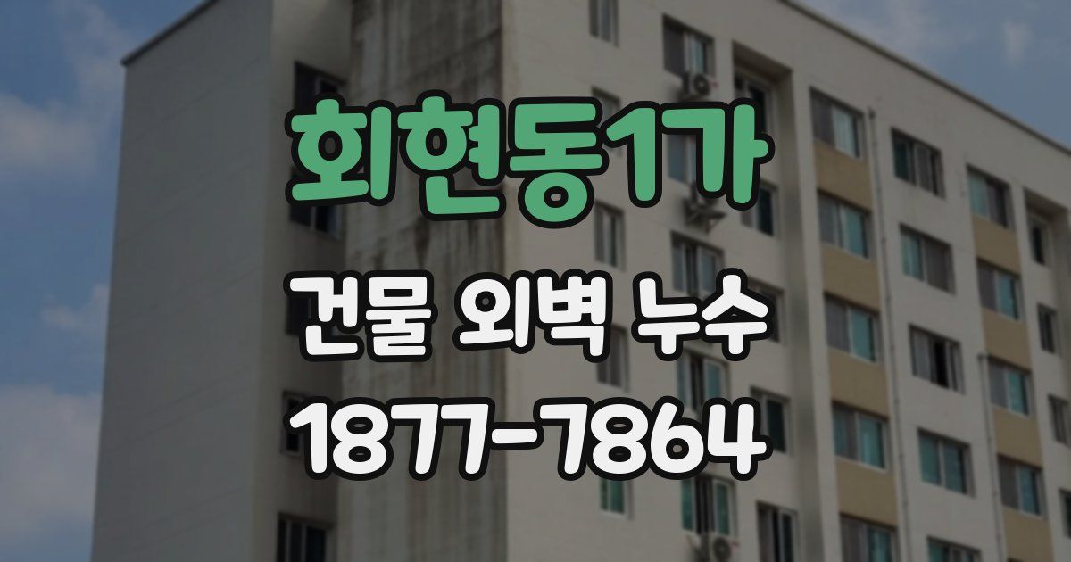 회현동1가 건물 외벽 누수