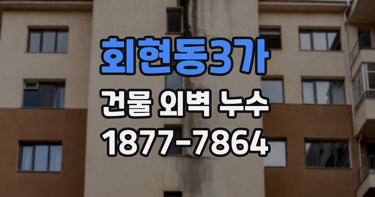 회현동3가 건물 외벽 누수