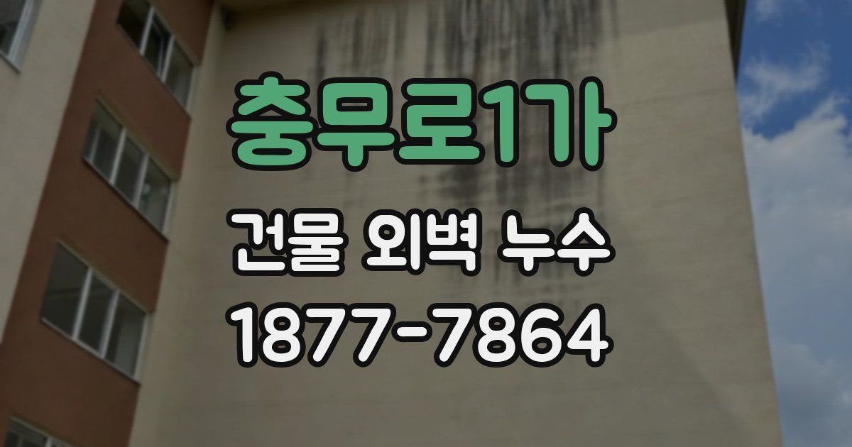 충무로1가 건물 외벽 누수