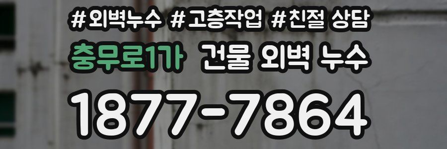 충무로1가 건물 외벽 누수
