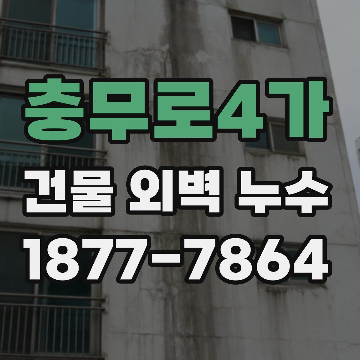 충무로4가 건물 외벽 누수