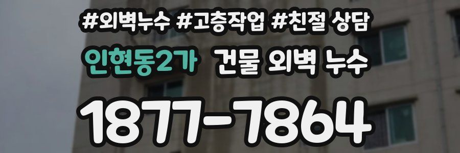 인현동2가 건물 외벽 누수