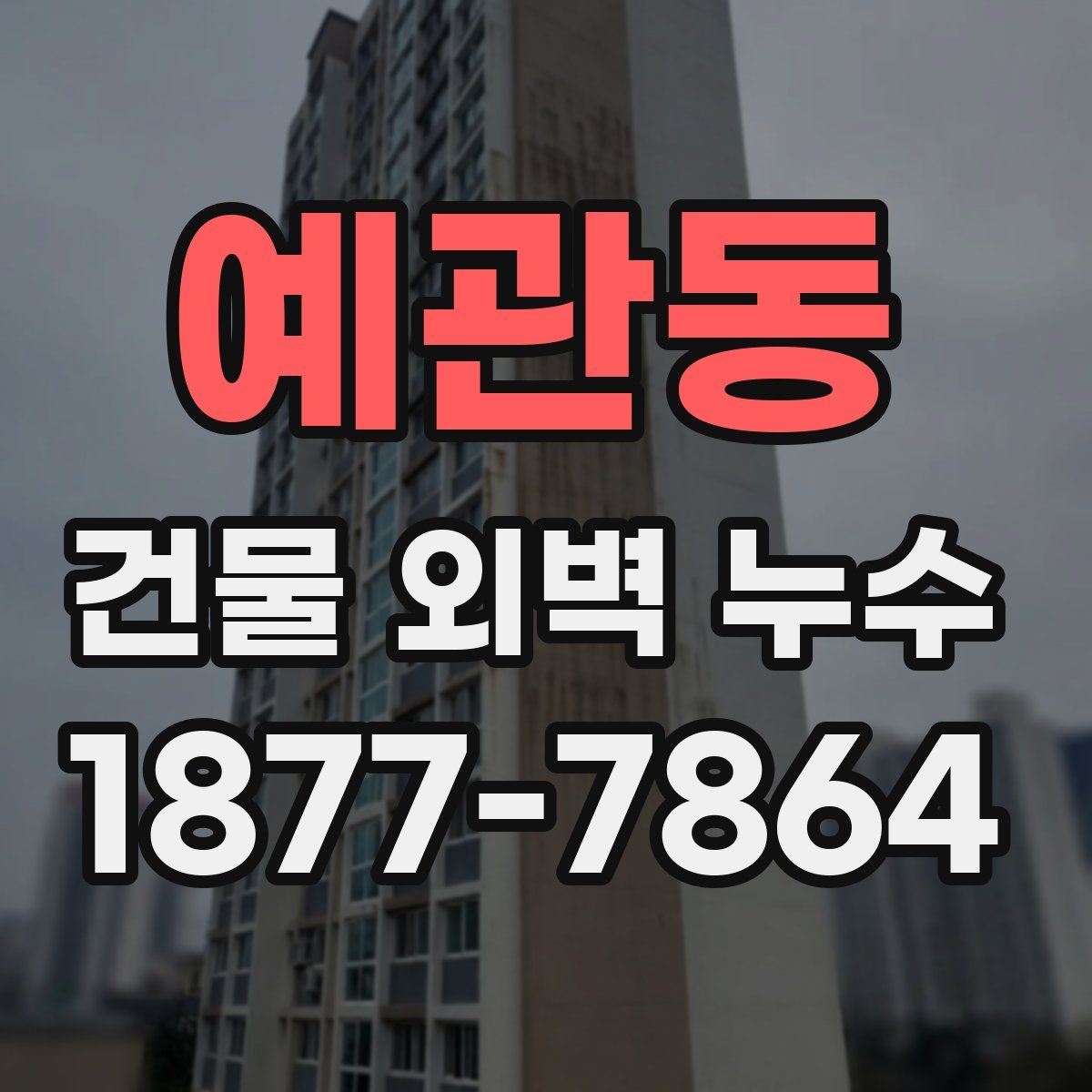예관동 건물 외벽 누수