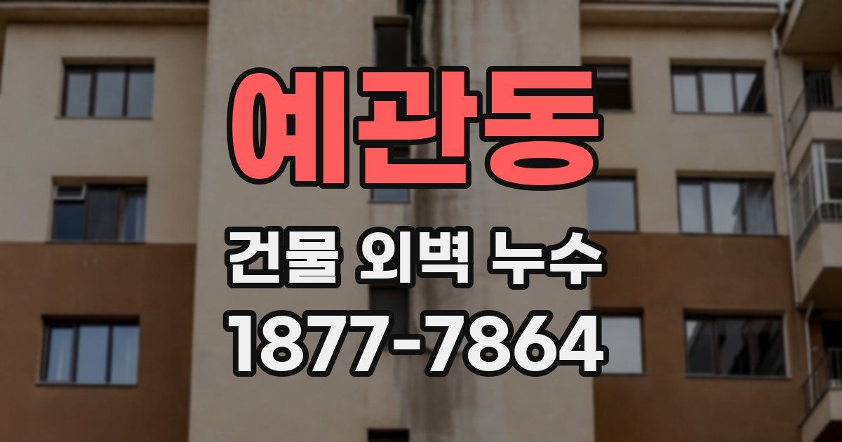 예관동 건물 외벽 누수