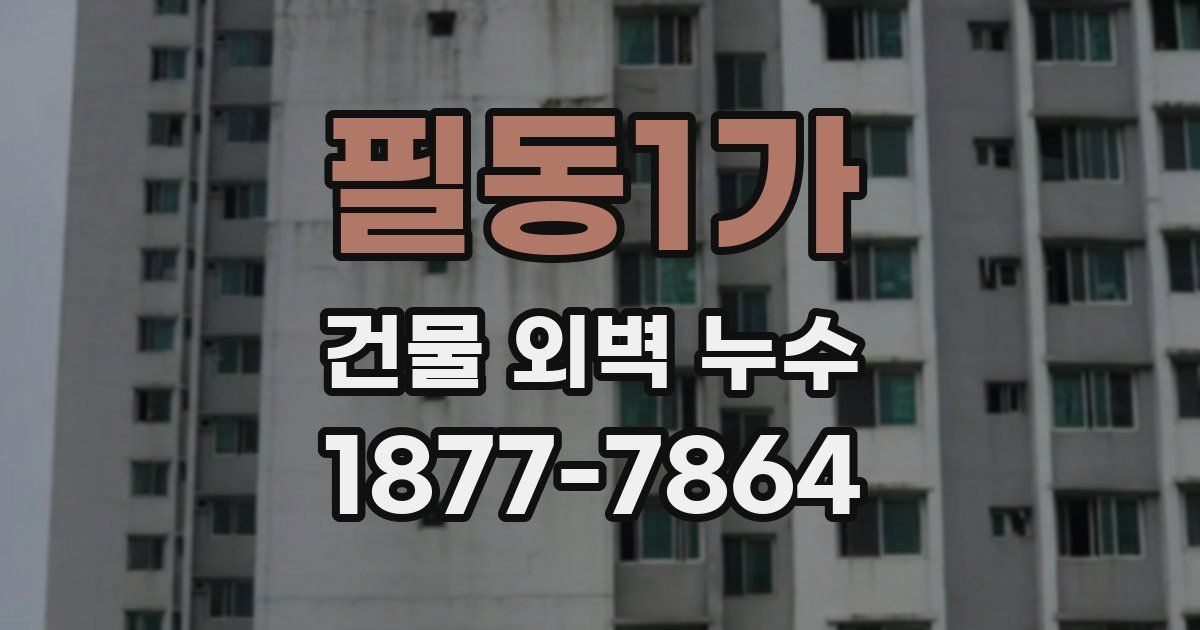필동1가 건물 외벽 누수