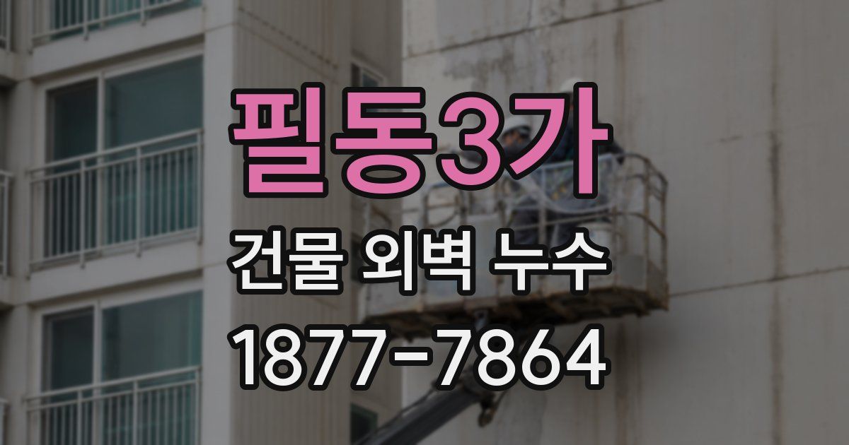 필동3가 건물 외벽 누수