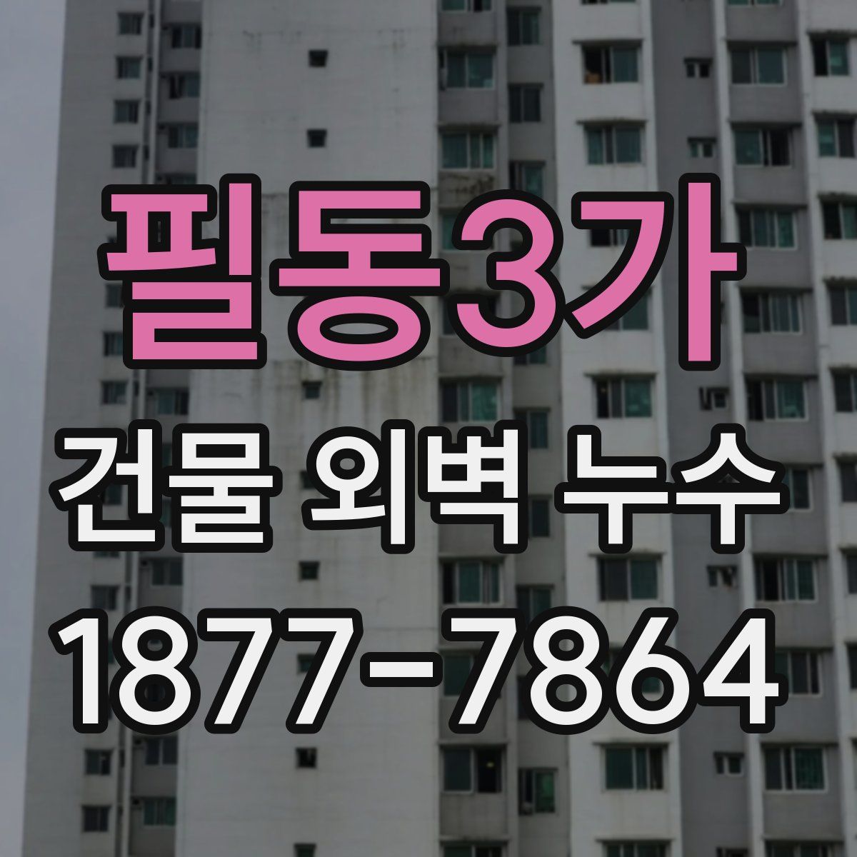 필동3가 건물 외벽 누수