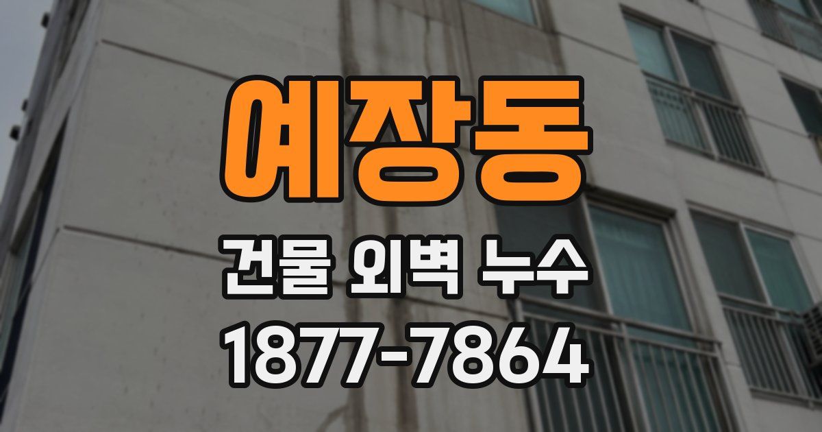 예장동 건물 외벽 누수