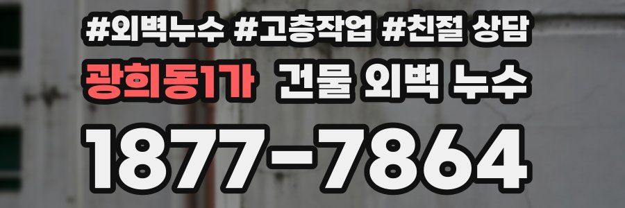광희동1가 건물 외벽 누수